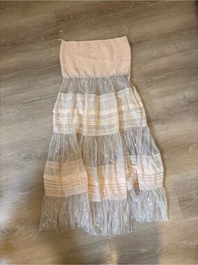 Anthropologie Peach Smocked Skirt or Tube Top : Size M